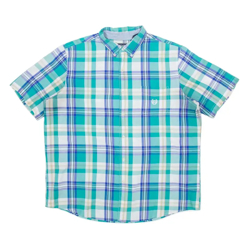 CHAPS Mens Shirt Blue Check XL