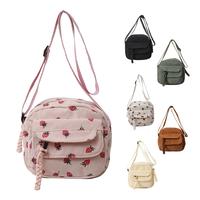 Corduroy Crossbody Bags for Women Trendy Small Handbag with Zipper Hobo Bag Tote Bag Satchel Shoulder Bag