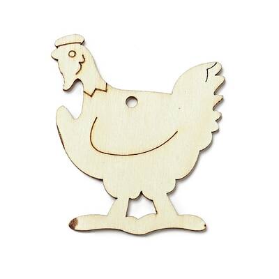 Easter Unfinished Natural Wood Big Pendant Ornaments