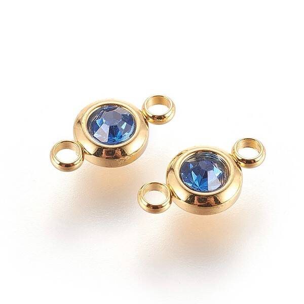 304 Stainless Steel Rhinestone Links connectors