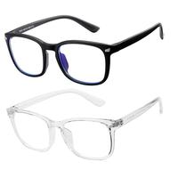 Bluelight Glasses, Lightweight Glasses Fashion Large Size Square Frame Eyeglasses Anti Eyestrain 2025 New Design Fashion Glas...