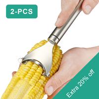 Multi-2 Counts Corn Peeler, Commercial-Grade Corn Shucker - Rustproof Steel Blade for Bulk Corn Processing,Kitchen Cutter Too...