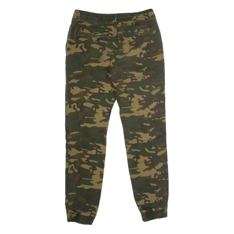 Camouflage Cargo Mens Trousers Green Regular Straight W30 L30
