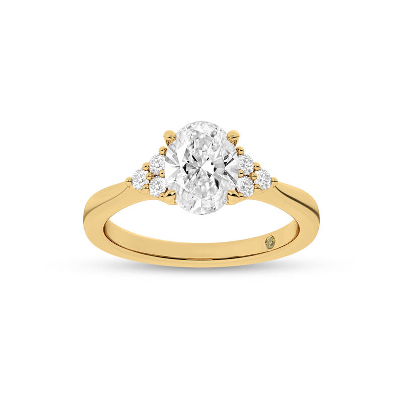 Eldra Illusion Trilliant Oval Lab Grown Diamond Engagement Ring | 14K Yellow Gold 4 1/3 CT. TW.