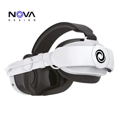 Nova Design Battery Head Strap for Meta Quest 3 & 3S – Extended Playtime, 6000mAh Battery, Adjustable Fit, Cushioned Comfor...