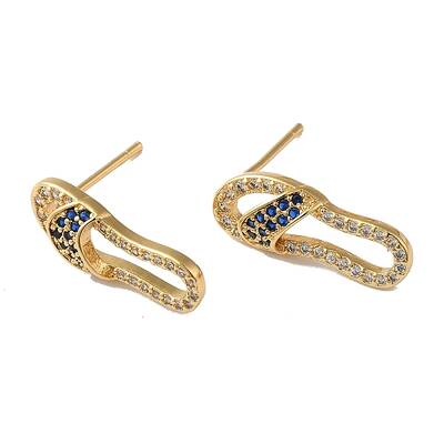 Cubic Zirconia Slippers Stud Earrings