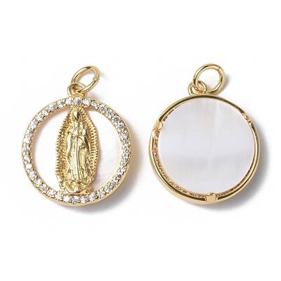 Brass Micro Pave Cubic Zirconia Pendants