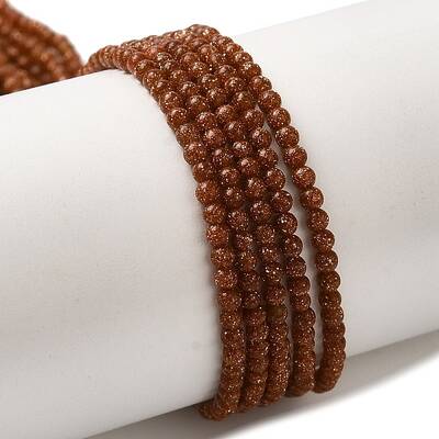 Synthetic Goldstone Beads Strands