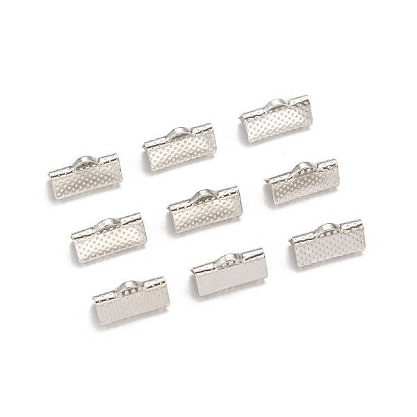 Iron Ribbon Crimp Ends