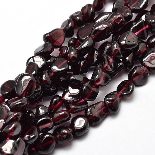 Natural Garnet Nuggets Beads Strands