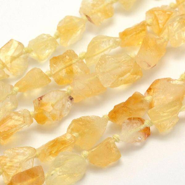 Rough Raw Natural Citrine Beads Strands