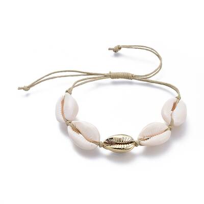 Adjustable Waxed Cotton Cord Braided Bead Bracelets