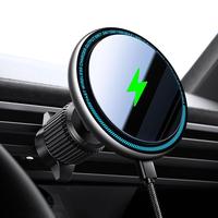 for Magsafe Car Mount Charger【15W PRO】 Magnetic Wireless Car Charger, Air Vent & Dashboard Phone Mount Charger for iPhone...