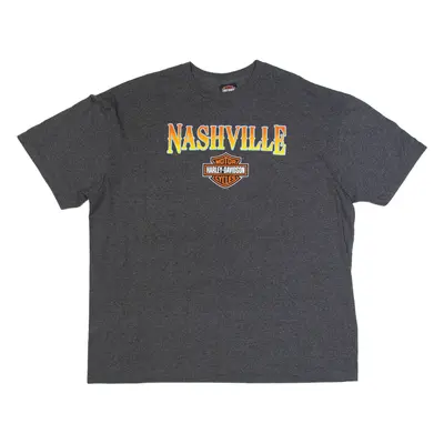 HARLEY DAVIDSON Nashville Music City Mens Biker T-Shirt Grey USA 2XL