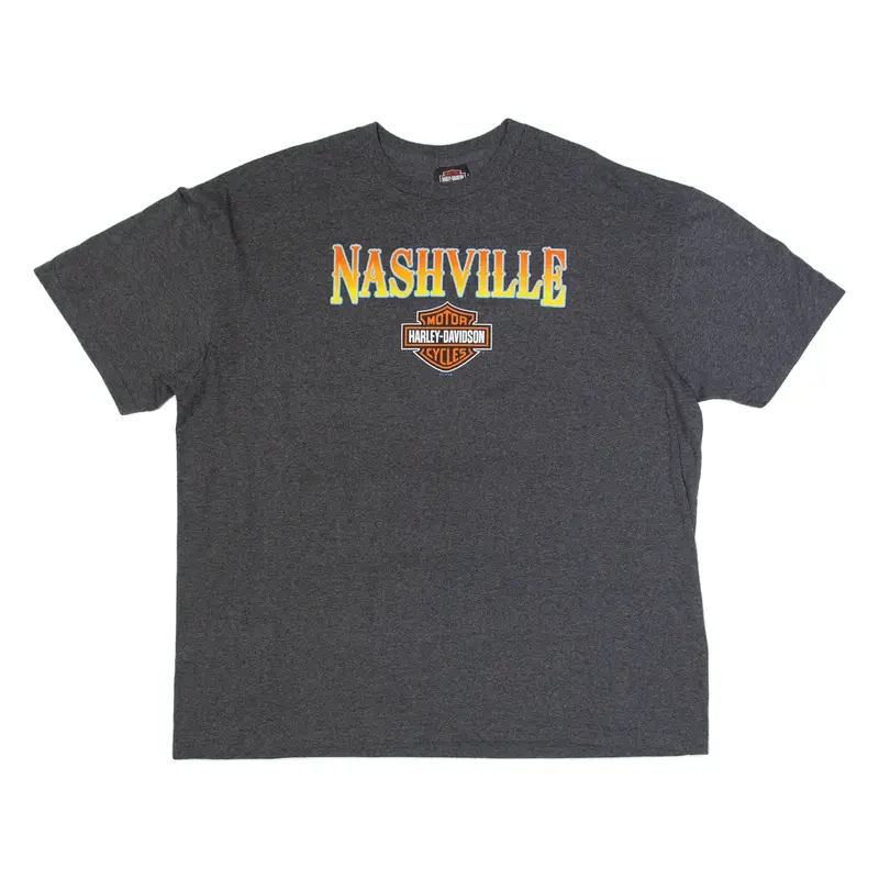 HARLEY DAVIDSON Nashville Music City Mens Biker T-Shirt Grey USA 2XL