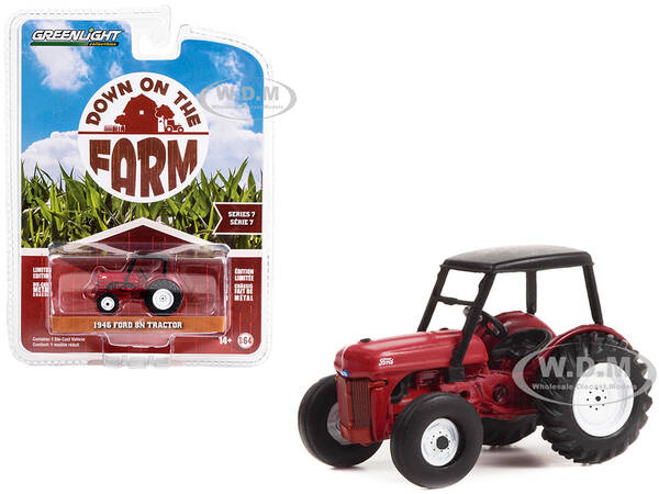 1946 Ford 8N Tractor Red with Black Canopy \