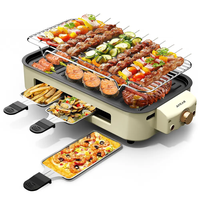 AORAN 1800W Indoor Electric Smokeless BBQ Grill with Non-Stick Coating, Perfect for Home Korean BBQ and Multi-Function Cookin...