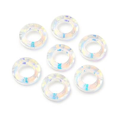 Electroplate Transparent Glass Linking Rings