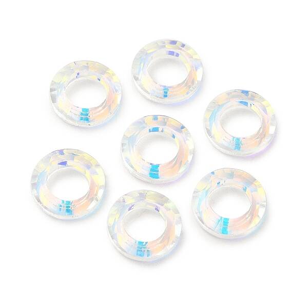 Electroplate Transparent Glass Linking Rings