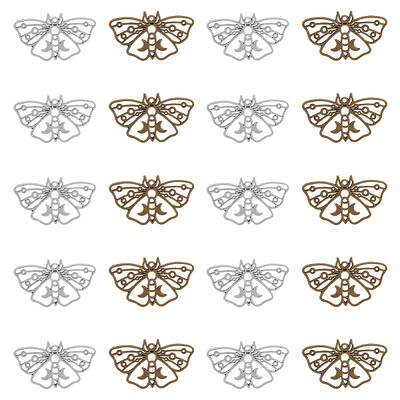 80Pcs 2 Colors Tibetan Style Retro Alloy Pendants