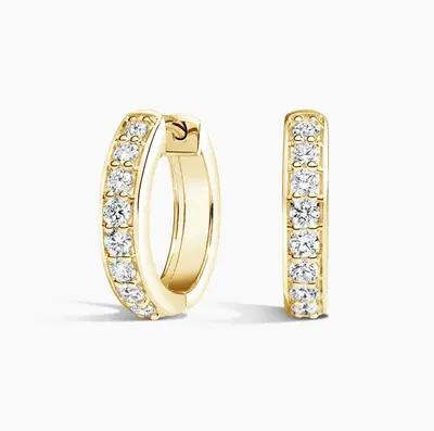 10K Gold 0.25 CT.T.W. Diamond Hoop Earrings