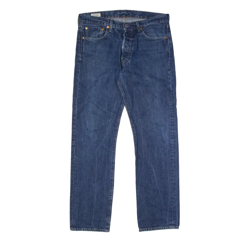 LEVI'S 501 Jeans Premium Blue Denim Regular Straight Mens W32 L32
