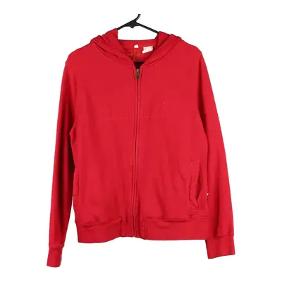 Timberland Spellout Zip Up - Large Red Cotton