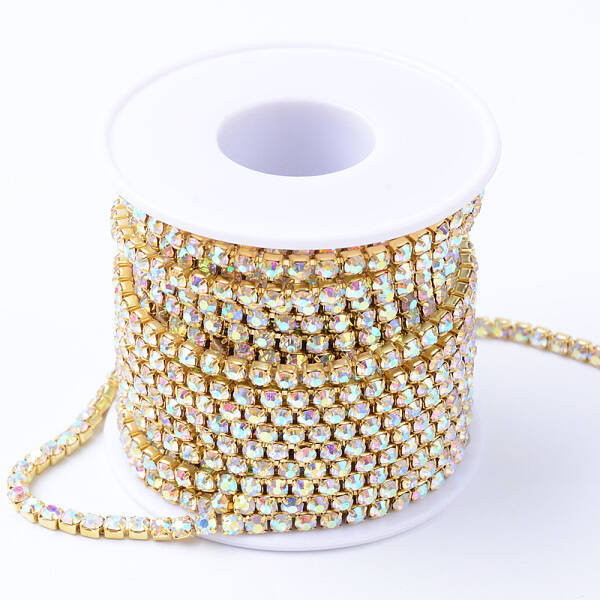 Brass Rhinestone Strass Chains