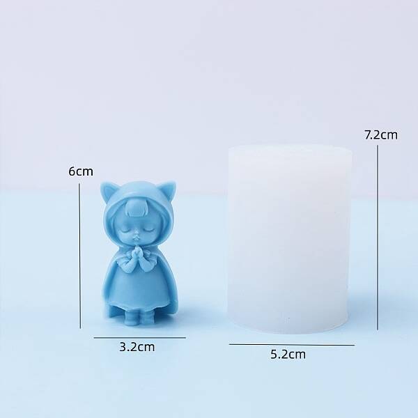 Girl DIY Food Grade Silicone Statue Candle Molds