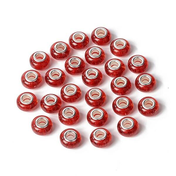 Rondelle Resin European Beads