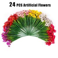 Artificial Flower, 24 Bundles Outdoor Fake Flower, UV Resistant & Non-Fading Artificial Plastic Flower for Window Box, Flower...