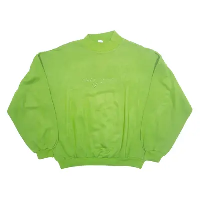 Project 90 Womens Sweatshirt Green High Neck 90s XL
