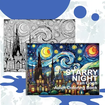 Van Gogh's Romantic Starry Sky Art Theme Coloring Painting, Helps Reduce Stress, Party Gift for Festivals