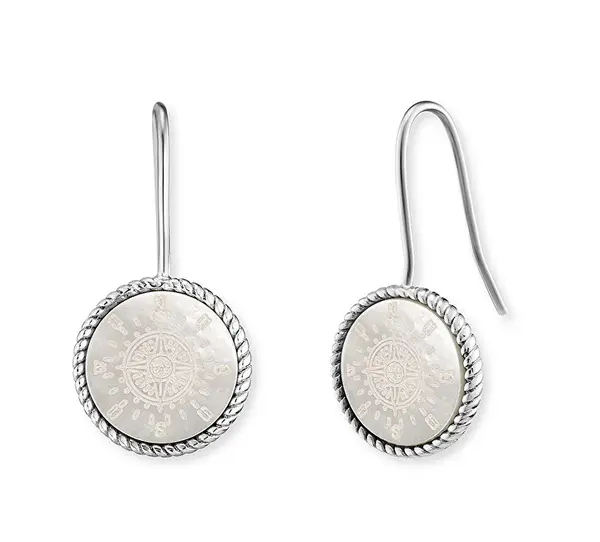 Engelsrufer Fascinating Silver Earrings Compass Rose ERE-ORNAWINDR-PE