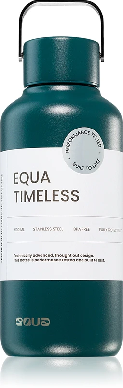 Equa Timeless Stainless Steel Water Bottle, Small, Royal Color, 600 ml
