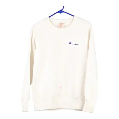 Reverse Weave Champion Sweatshirt - Medium White Cotton Blend