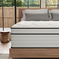 12/14 Inch Twin, Full, Queen, King size Mattress Hybrid Pocket Spring Memory Foam Medium Firm Full Body Support White Elegant...