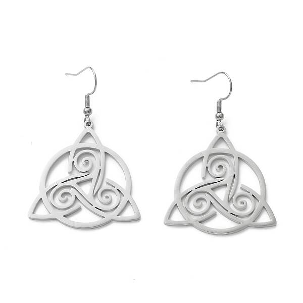 Non-Tarnish 304 Stainless Steel Sailor's Knot Dangle Earrings for Women