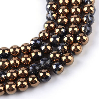 Half Plated Glass Beads Strands