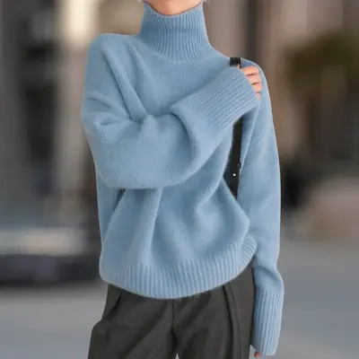 Vail Luxe Ultra Cozy Cashmere Blend Turtleneck Women's Sweater