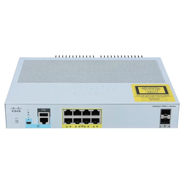Cisco WS-C2960L-8PS-LL= | Catalyst 2960-L Series C2960L-8PS 8 x RJ-45 Ports PoE+ 10/100/1000Base-T + 2 x SFP Ports Layer 2 Ma...