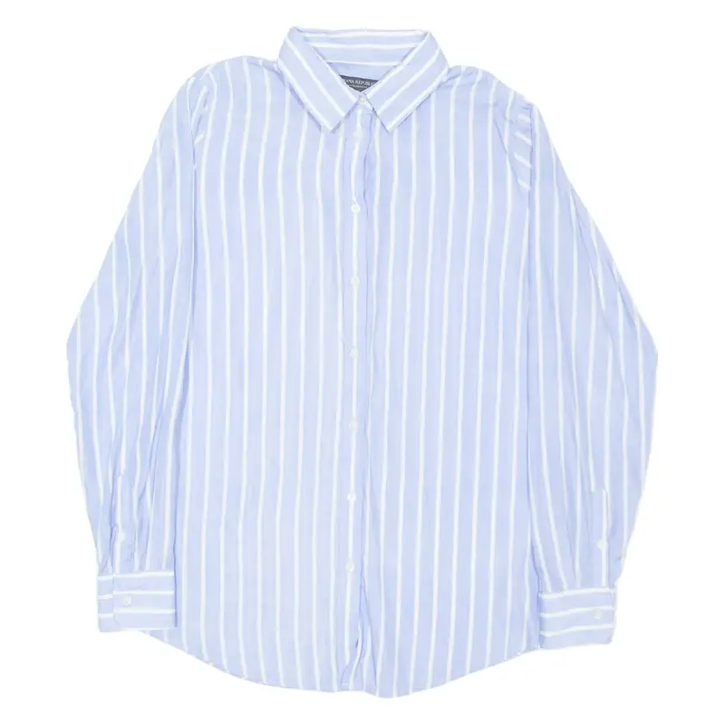 BANANA REPUBLIC Womens Shirt Blue Striped Long Sleeve S