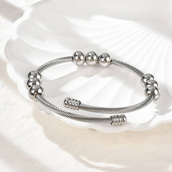 304 Stainless Steel Cuff Bangles for Women
