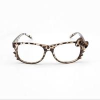 Y2K Hello Kitty Leopard Print Kawaii Eyeglass Frame, Trendy Cartoon Decorative Accessories Without Lenses for Women, Retro Cu...