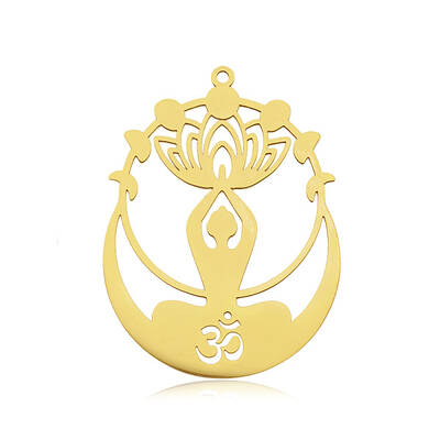 201 Stainless Steel Yoga Theme Pendants