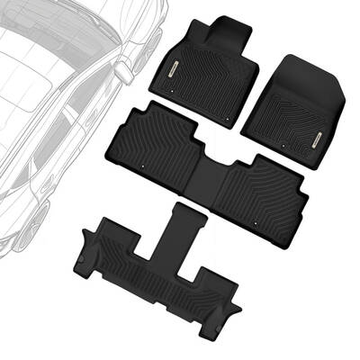 OEDRO Floor Mats Set for 2020-2025 Kia Telluride with 2nd Bucket Seats Without Center Console, Custom Fit TPE All Weather Flo...
