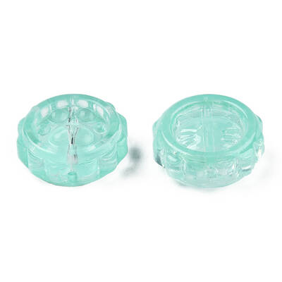 Transparent Spray Painted Glass Beads