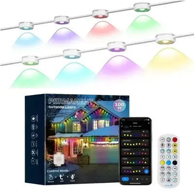Outdoor Decorative Light, 1 Set LED Outdoor Light with APP Control Remote, Waterproof Outdoor Light for Holiday Decoration, H...