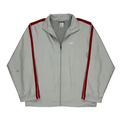 Reebok Track Jacket - Medium Grey Polyester Blend | Size: medium