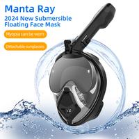 Ultimate Full-Face Snorkel Mask Easy Breathing Fog-Free Vision 180° Panoramic View Black Design
